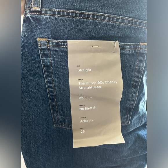 NWT Everlane curvy 90’s cheeky straight Jean - Picture 3 of 4
